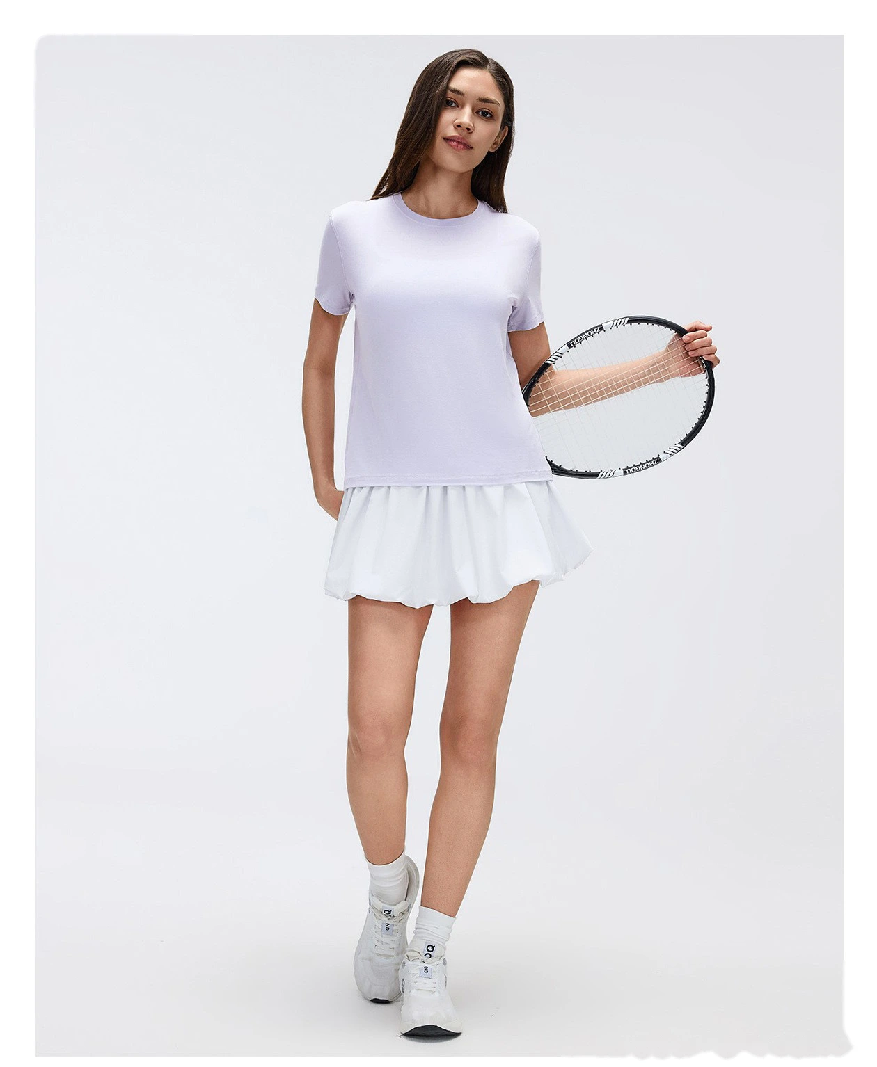 Bulk Custom Sports Flowy Skort - Women's Summer Anti-Chafe Ruffle Skirt for Outdoor Yoga Tennis Fitness detail