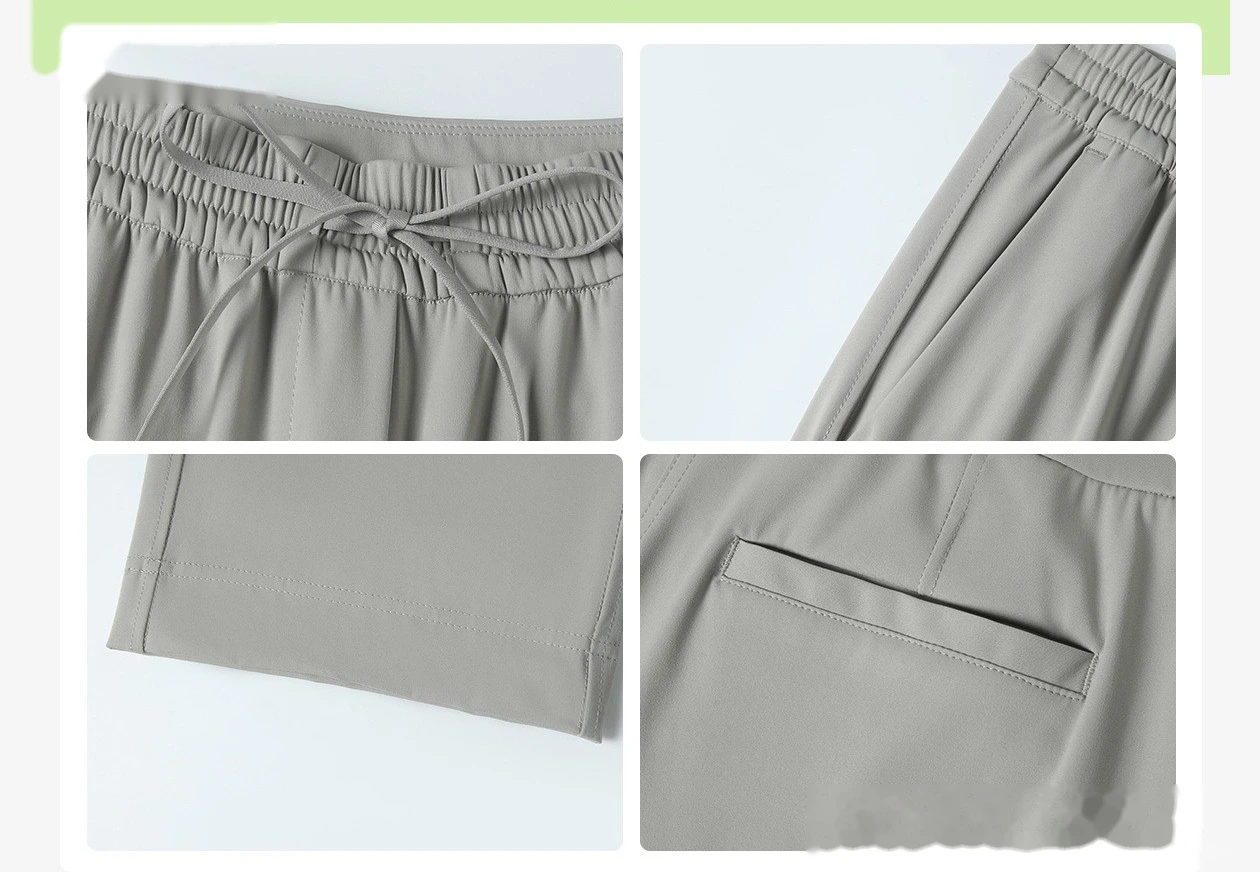 Customize new sports casual pants women's loose wild straight pants nude breathable fitness yoga pants detail