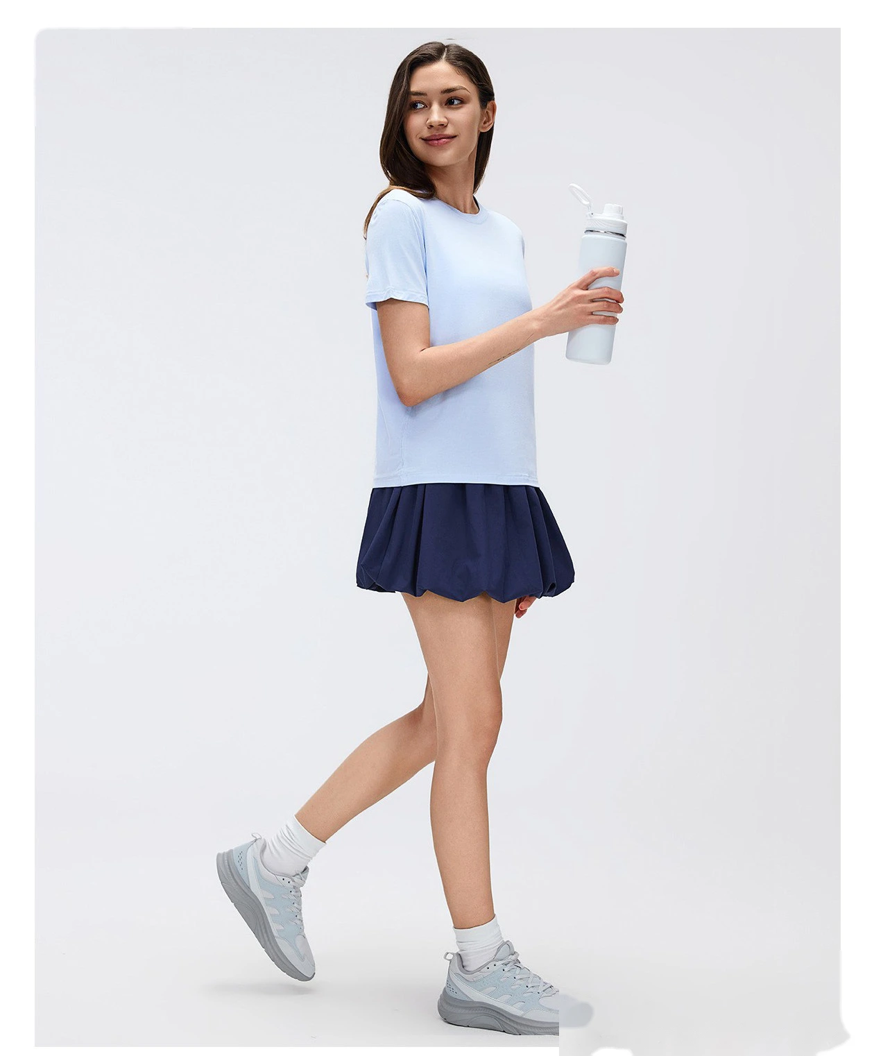 Bulk Custom Sports Flowy Skort - Women's Summer Anti-Chafe Ruffle Skirt for Outdoor Yoga Tennis Fitness detail