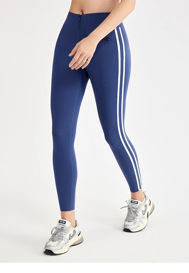 Customized side striped tight-fitting high-elastic yoga pants fitness pants women detail