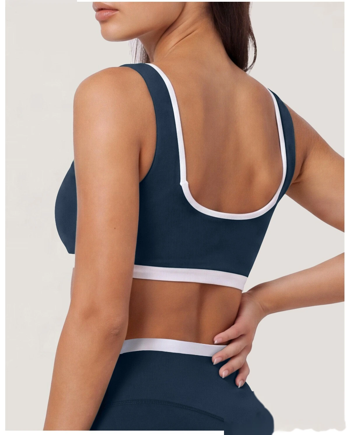 Summer Beauty Back Sports Bra, Seamless Cross Back Yoga Vest, Medium Support Fitness Top for Indoor Training detail