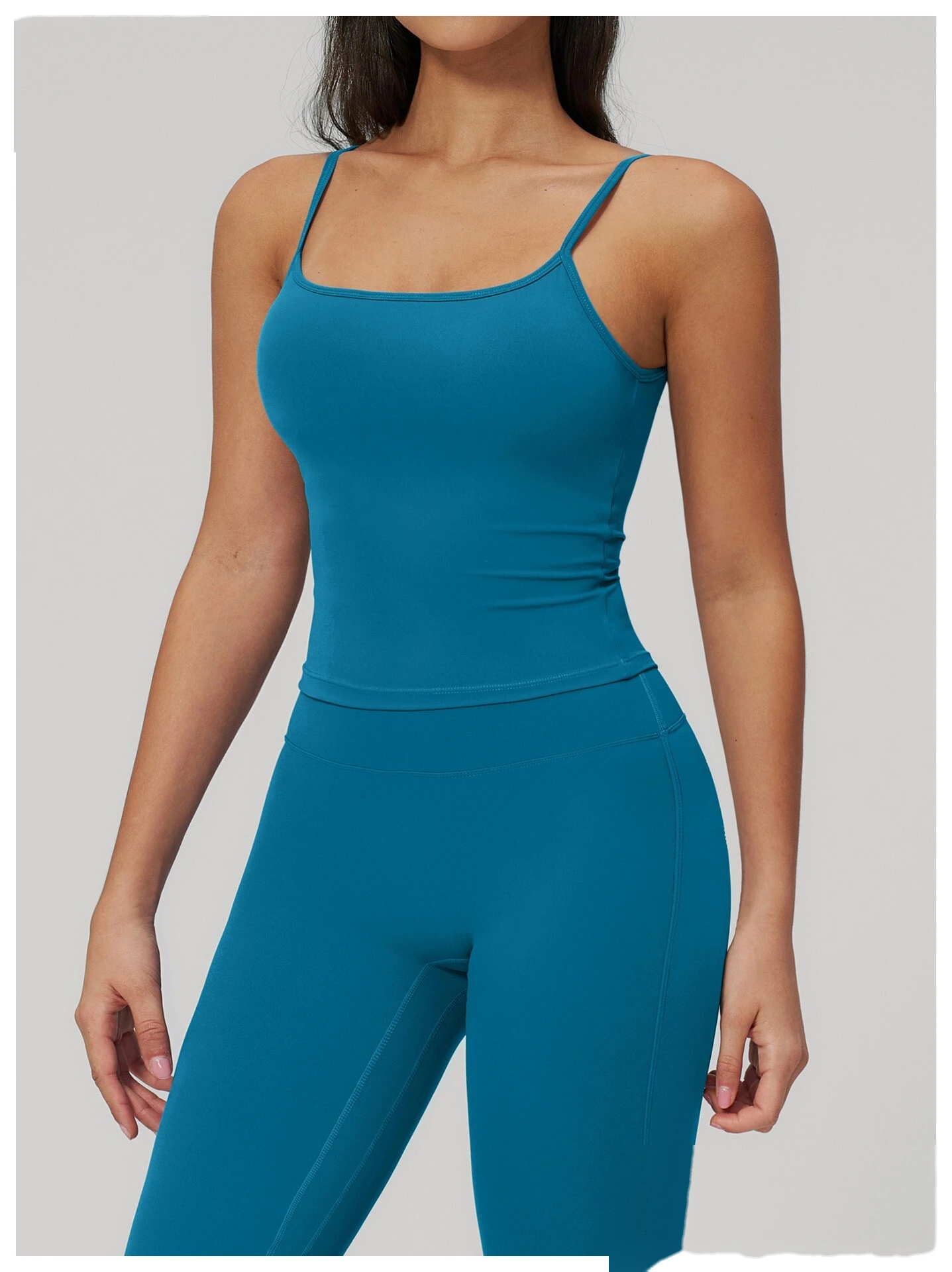 Custom Women's Brushed Fabric Fitted Tank Top Soft Slim Sports Vest for Yoga Running Workout detail