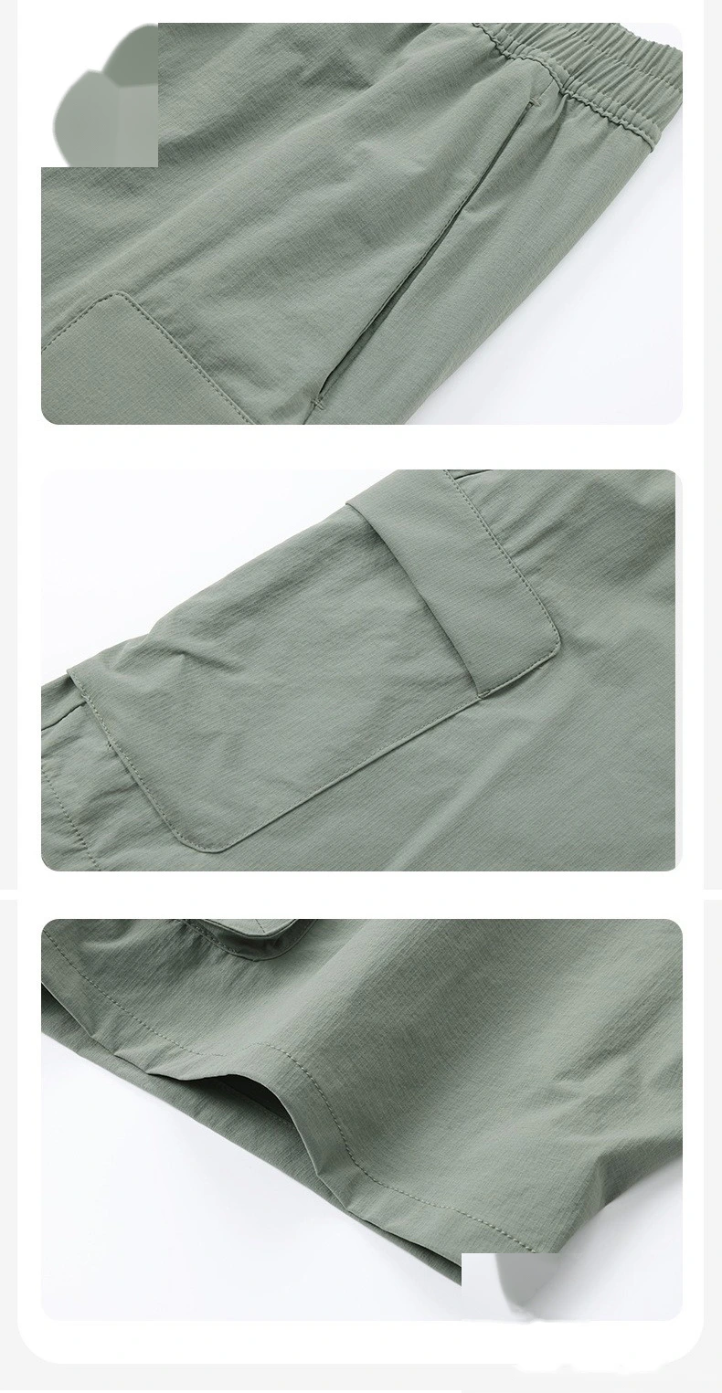 Custom Men’s Water Repellent Athletic Shorts Outdoor Training Quick Dry Breathable 5-Inch Shorts detail