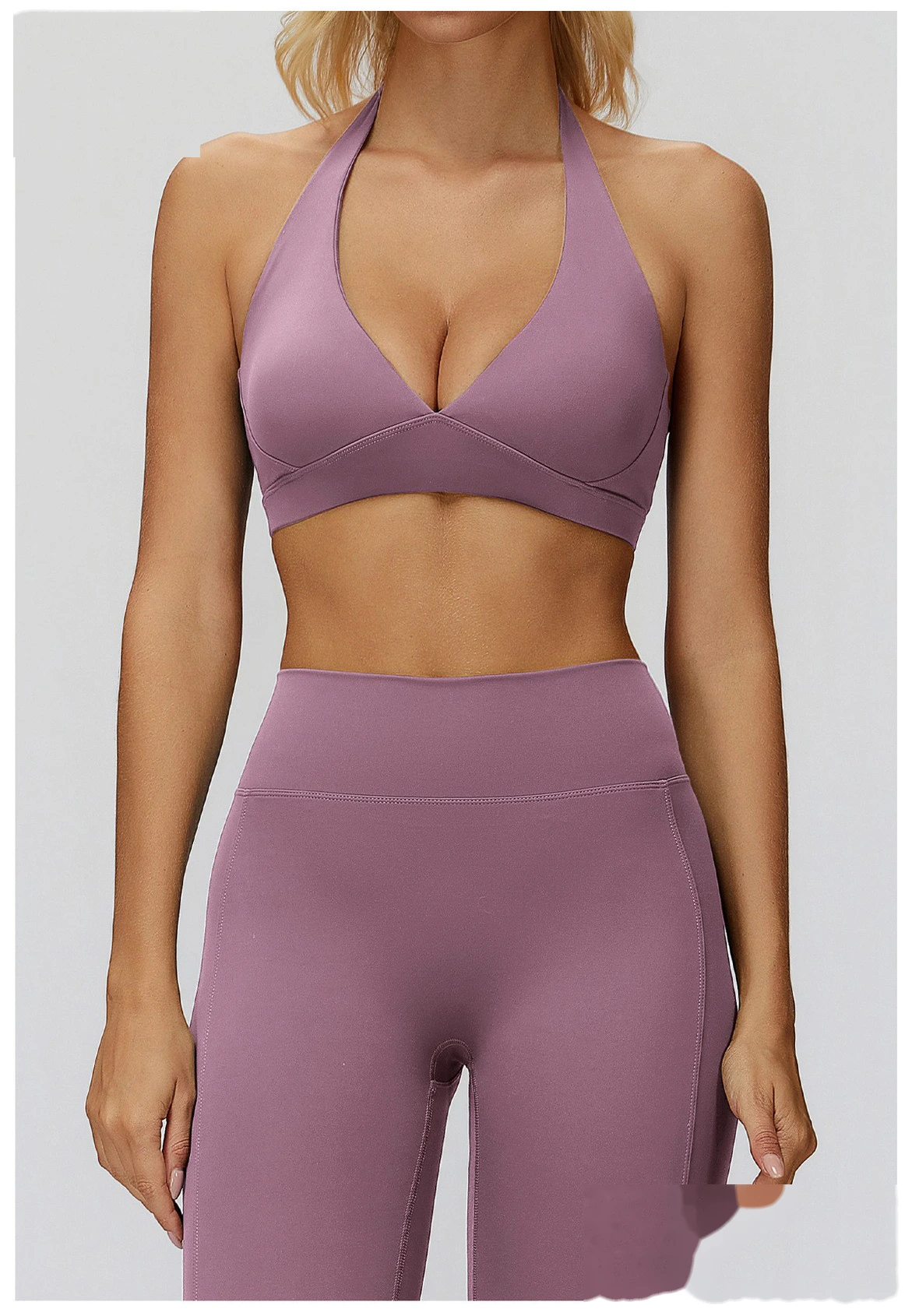 Customizable Women's High-End Yoga Bra | Halter Beauty Back, Supportive for Fitness & Gym detail