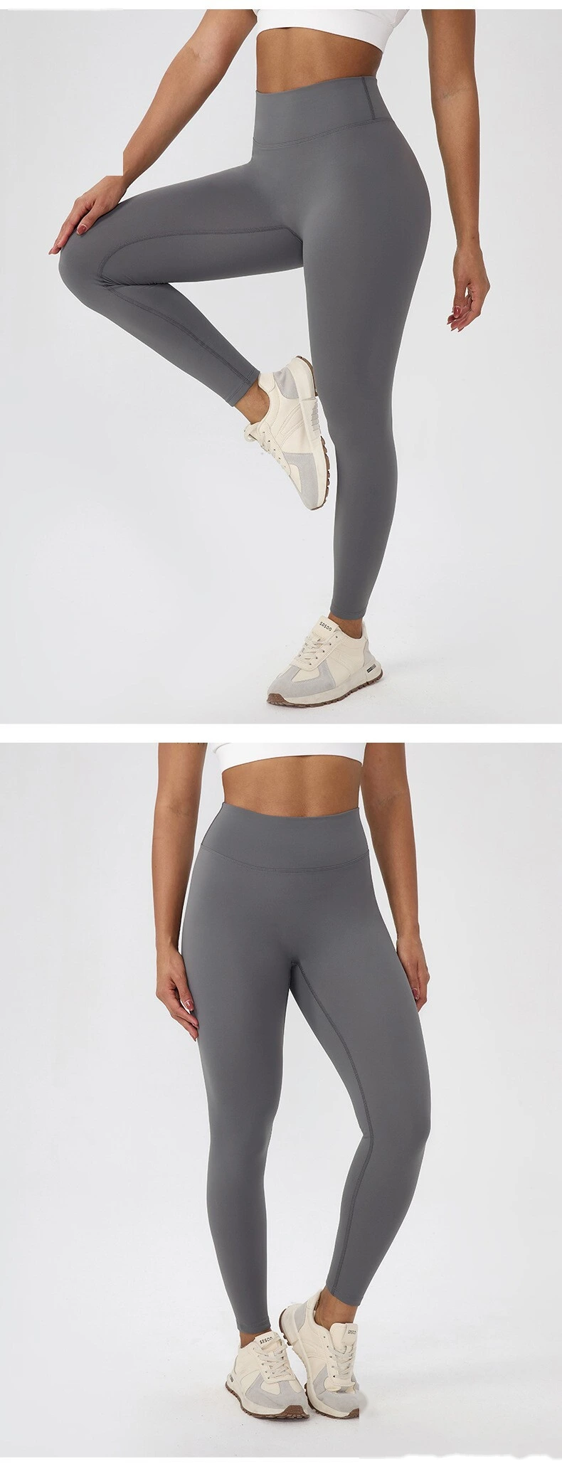 Customizable Women's Warm Yoga Pants | European Style, Peach Hip Lifting, Fleece-Lined for Running & Fitness detail
