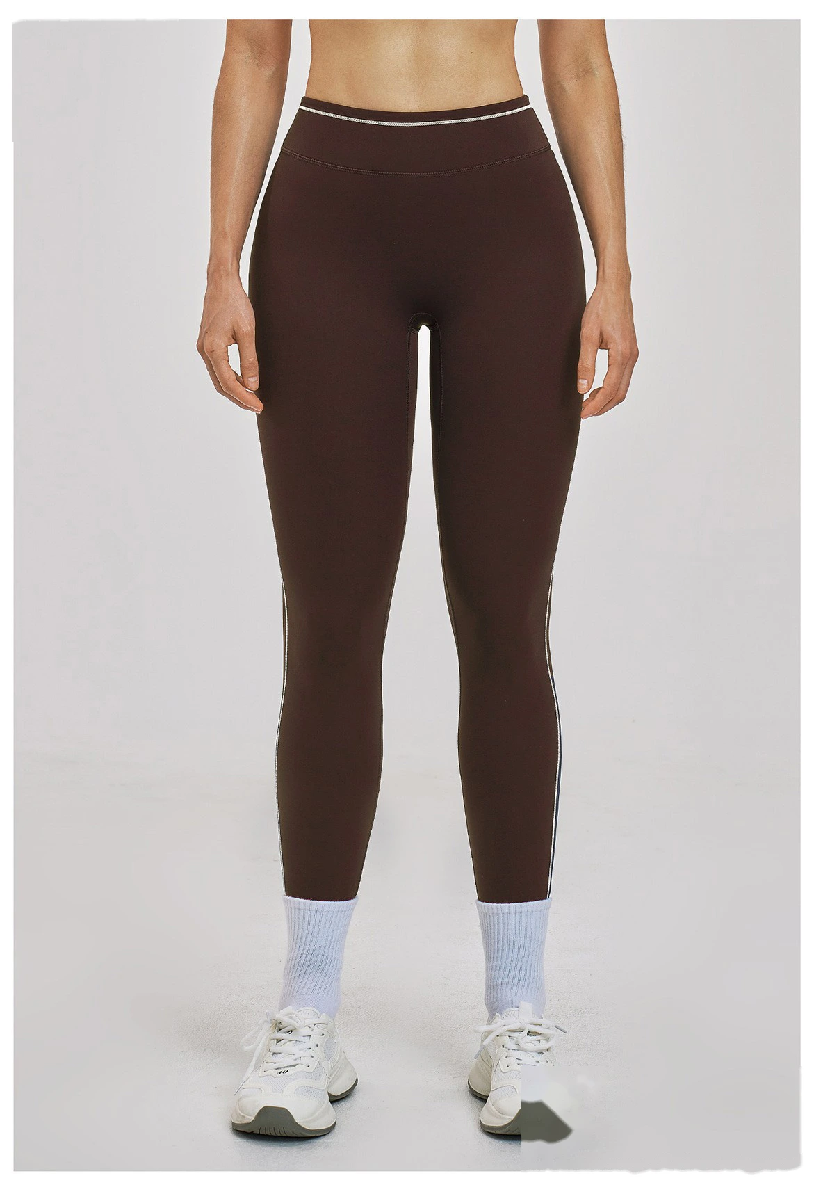 Custom Women’s High Waist Color Block Fitness Leggings Quick Dry Slim Workout Pants Running Sports Trousers detail