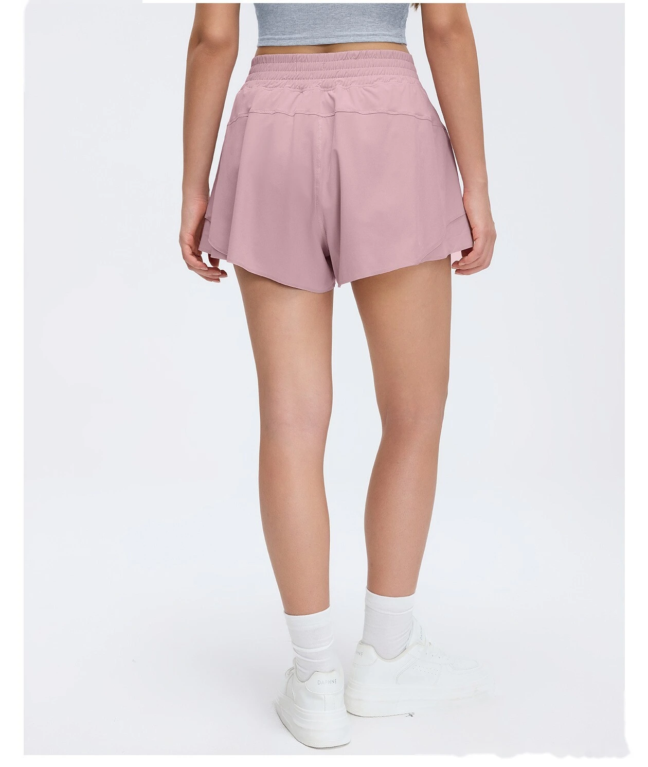 Bulk Custom Lined Anti-See-Through Shorts - Women's High-Waisted Quick-Dry Breathable Gym Yoga Shorts detail
