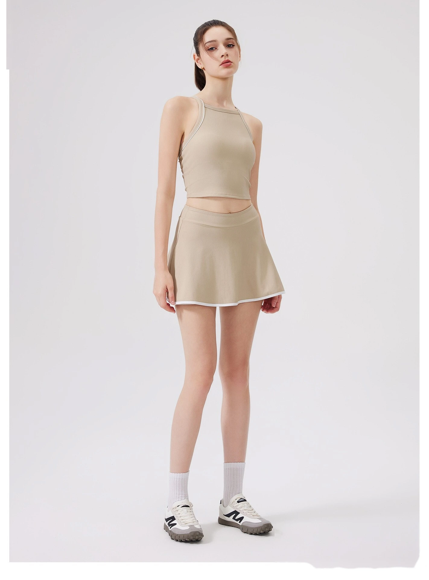 Customized quick-drying sports short skirt sports fitness yoga A-shaped short skirt sports tennis skirt detail
