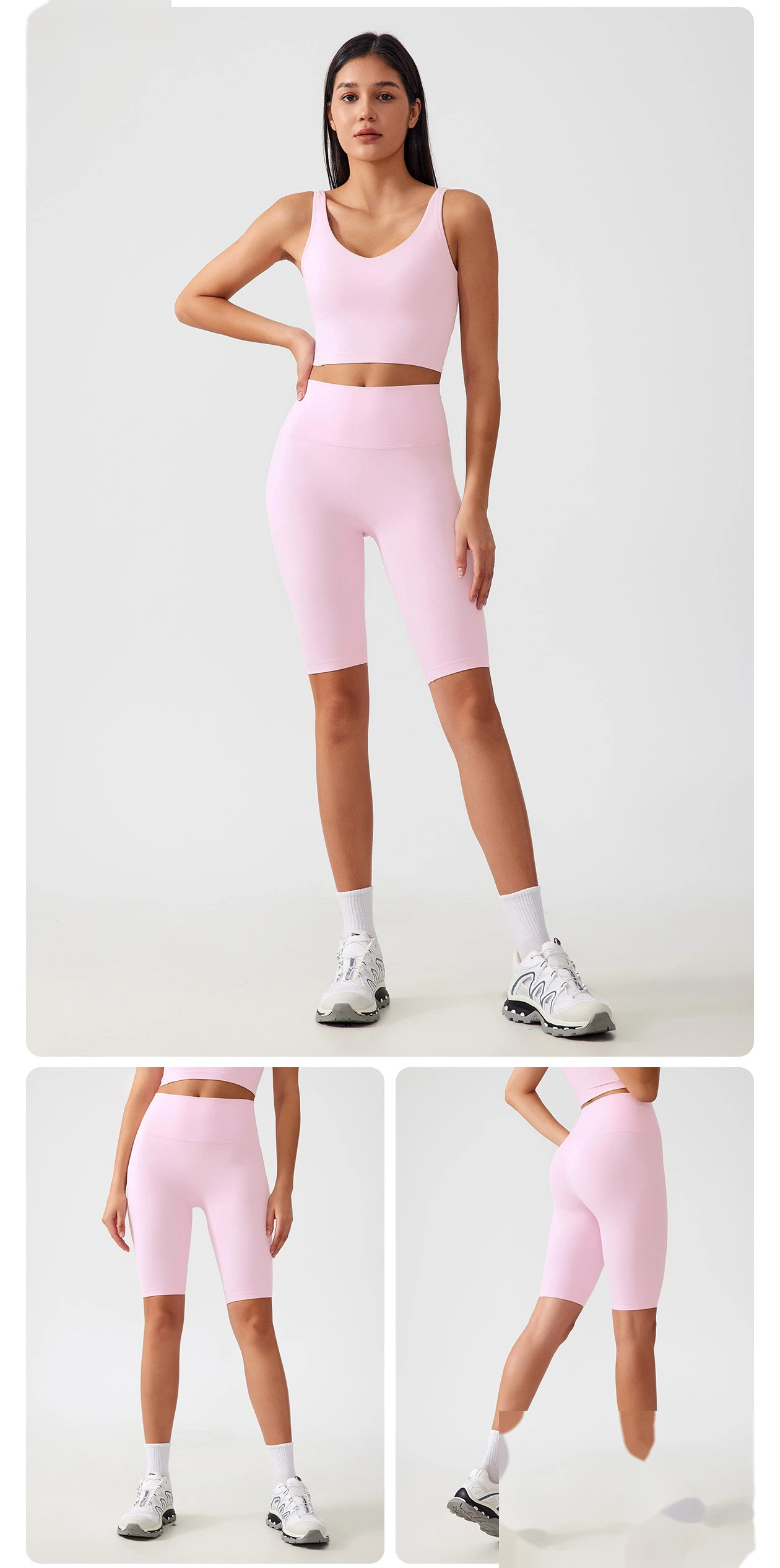 Custom-made yoga shorts with no embarrassing lines, belly-lifting and hip-lifting fitness pants. detail
