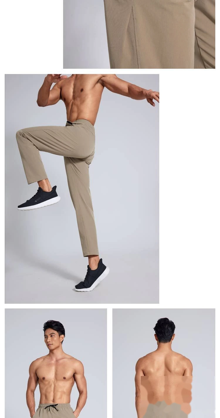 Custom sports quick-drying pants outdoor hiking running fitness training pants mountaineering pants men detail