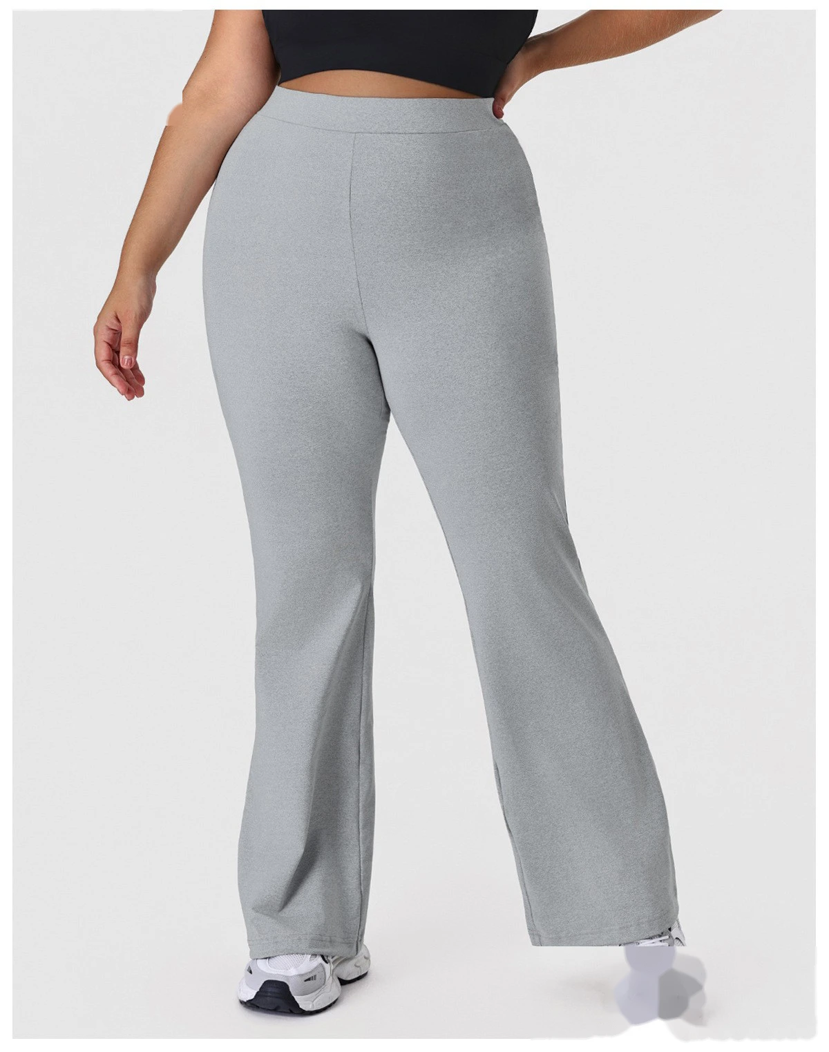 Bulk Custom Women's Plus-Size Flare Yoga Pants - High-Stretch, Slim-Fit, Daily/Fitness Wear | Direct Factory detail