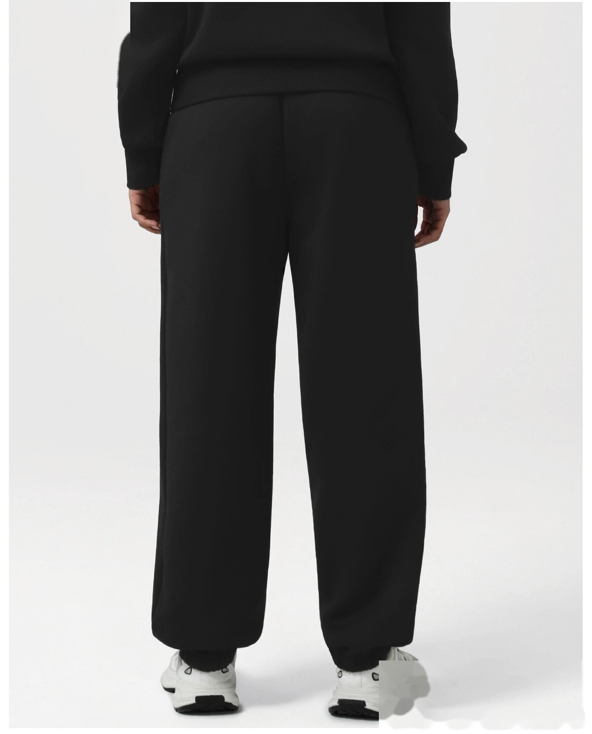 Custom Autumn-Winter Fleece Warm Sweatshirt Set with Cuffed Athletic Jogger Pants & Letter Print detail