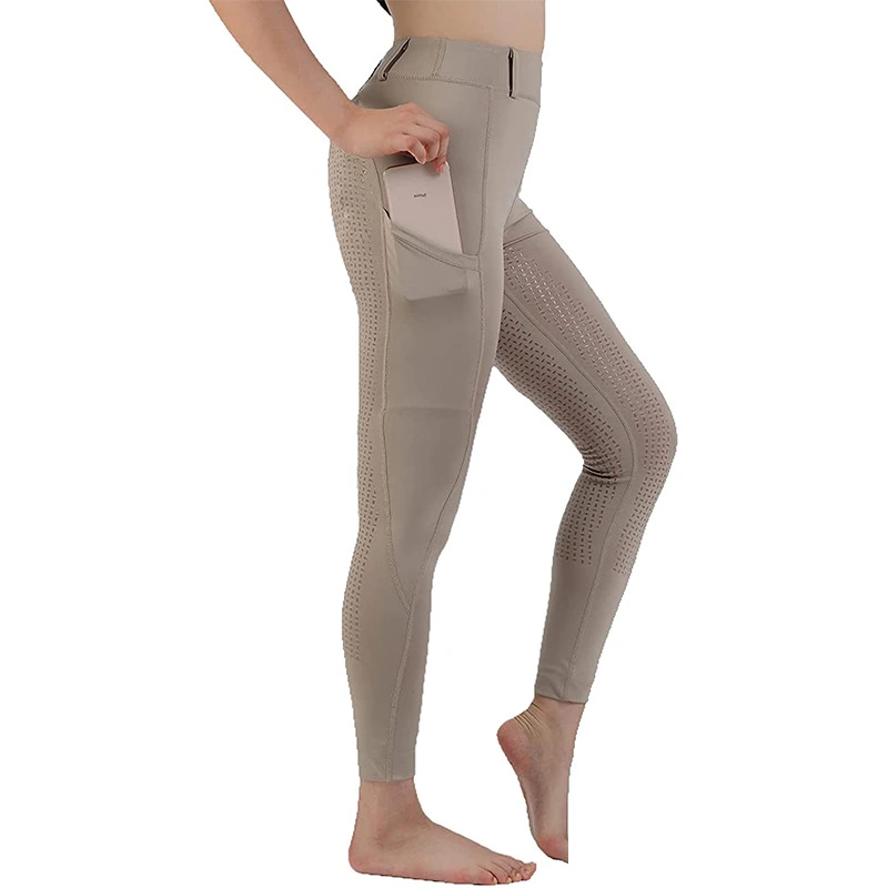 Women breeches pants full seat silicone grip horse riding tights jodhpurs detail