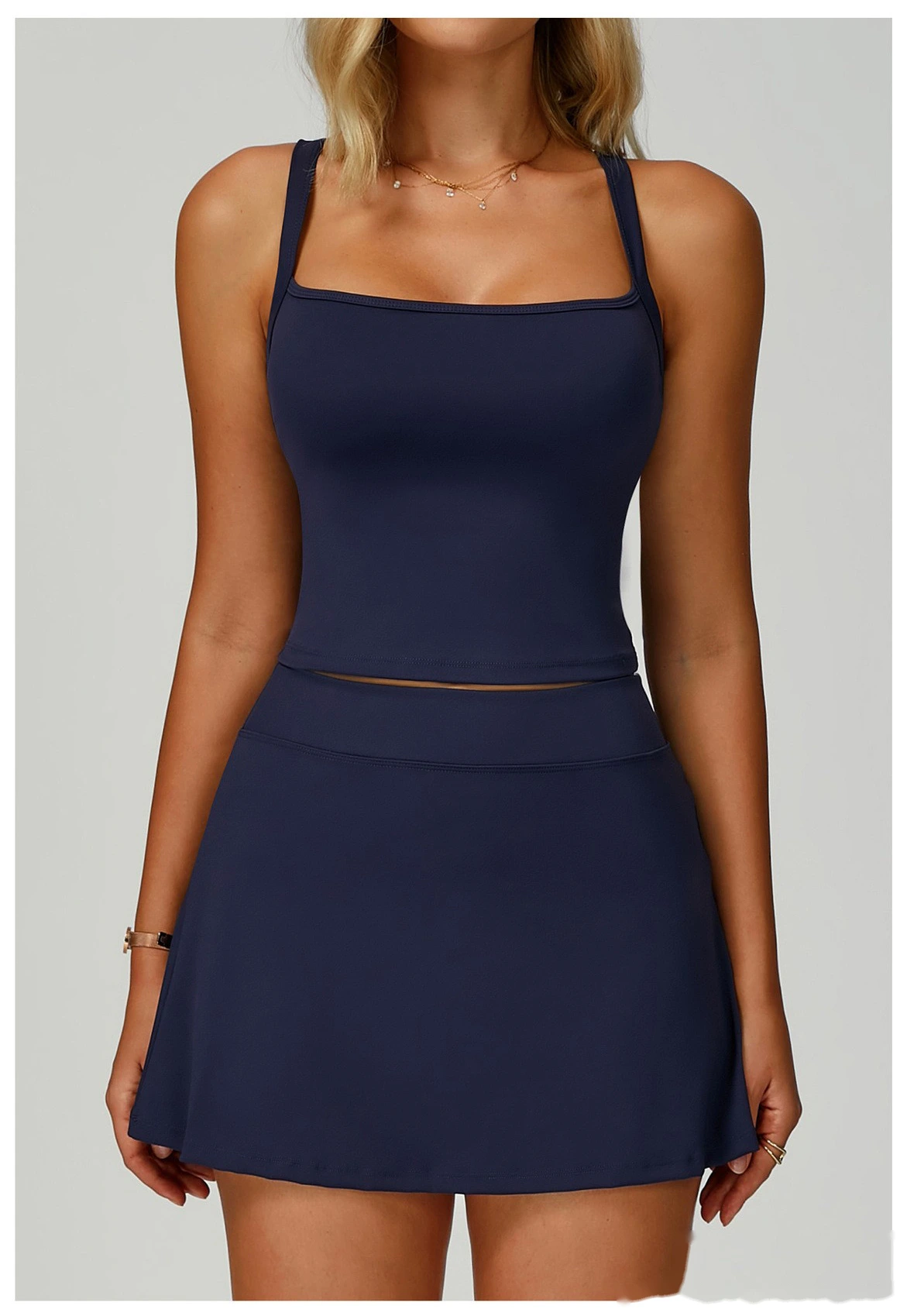 Customized sports skirt anti-exposure skirt pocket skirt women's tennis skirt yoga fitness suit detail