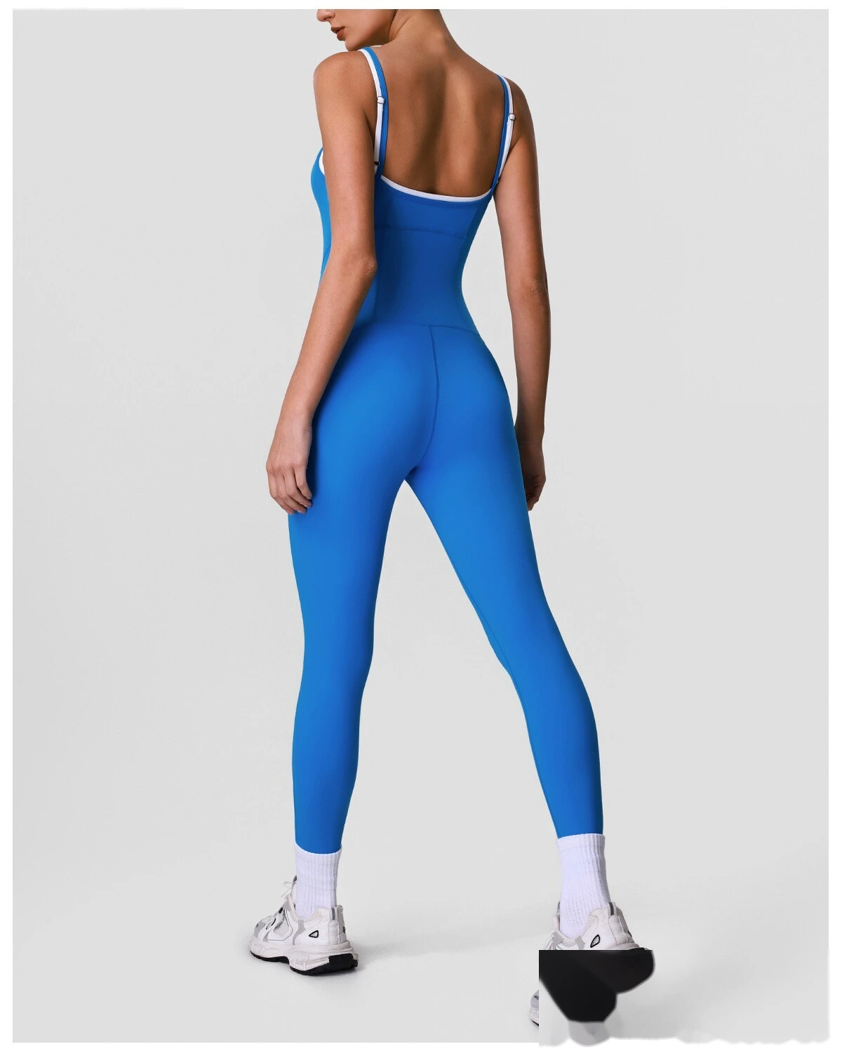 Adjustable Thin Strap Beauty Back Sleeveless Yoga Bodysuit, Women Body Shaping Sports Jumpsuit detail