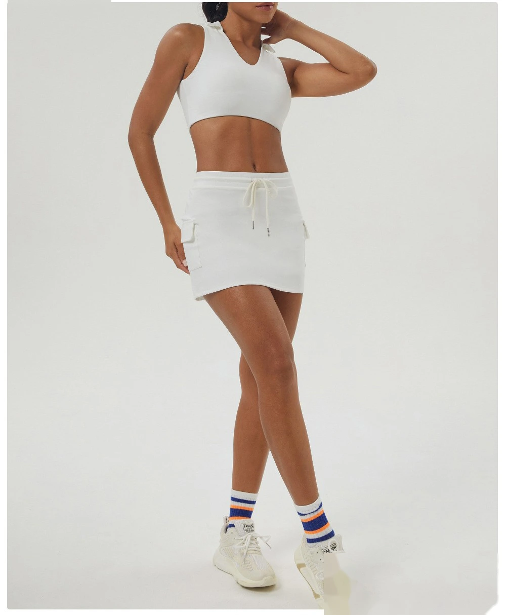 Tennis skirt sports and leisure suit nude yoga clothing fitness suit outdoor tennis suit female detail